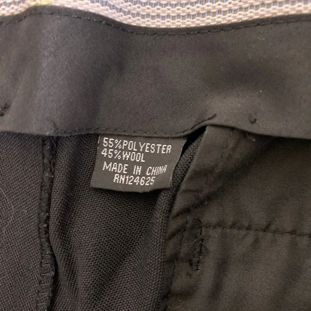 Murphy & Hartelius‎ Wool Dress Pants Men's Size 40x32 Black Flat Front EUC